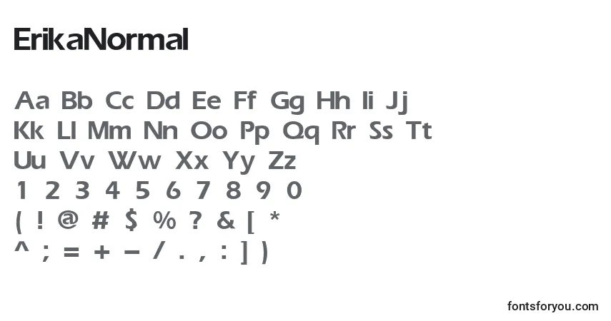 Fuente ErikaNormal - alfabeto, números, caracteres especiales