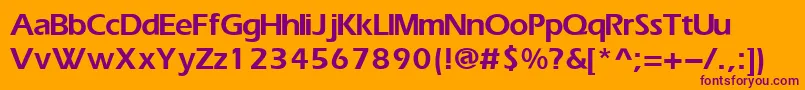 ErikaNormal Font – Purple Fonts on Orange Background