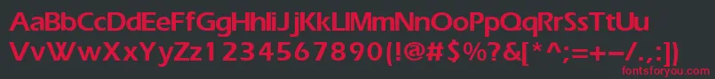 ErikaNormal Font – Red Fonts on Black Background
