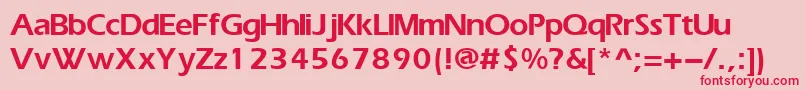 ErikaNormal Font – Red Fonts on Pink Background