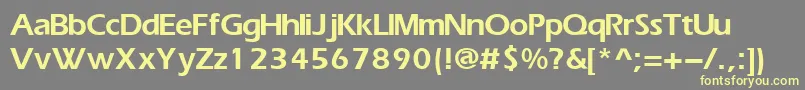 ErikaNormal Font – Yellow Fonts on Gray Background