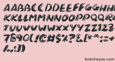 Brushalot font – Black Fonts On Pink Background