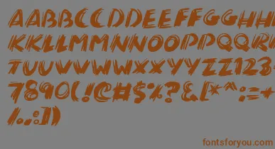 Brushalot font – Brown Fonts On Gray Background