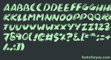 Brushalot font – Green Fonts On Black Background
