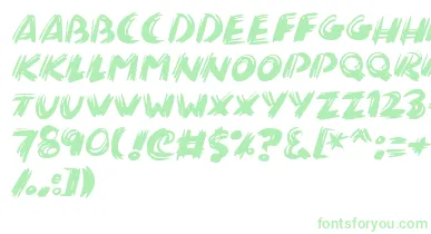 Brushalot font – Green Fonts On White Background