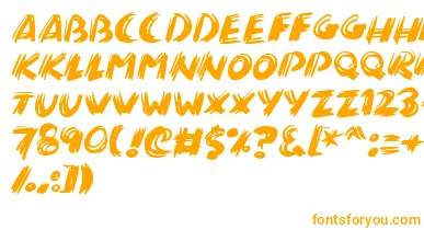 Brushalot font – Orange Fonts On White Background