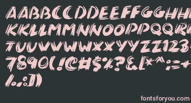 Brushalot font – Pink Fonts On Black Background