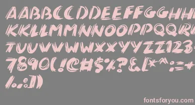 Brushalot font – Pink Fonts On Gray Background