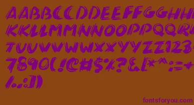Brushalot font – Purple Fonts On Brown Background