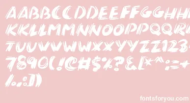 Brushalot font – White Fonts On Pink Background