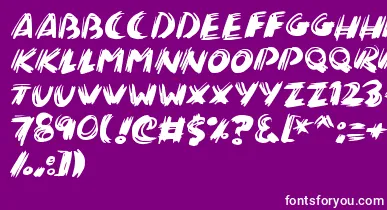 Brushalot font – White Fonts On Purple Background