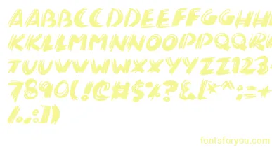 Brushalot font – Yellow Fonts On White Background
