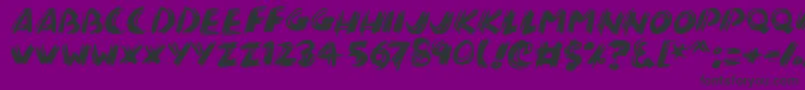 Brushalot Font – Black Fonts on Purple Background