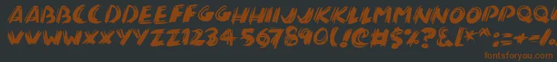 Brushalot Font – Brown Fonts on Black Background