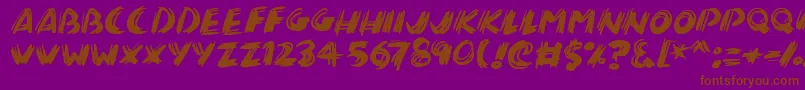 Brushalot Font – Brown Fonts on Purple Background