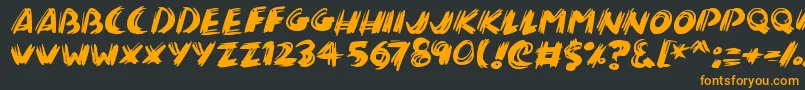 Brushalot Font – Orange Fonts on Black Background