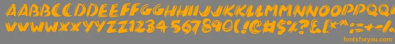 Brushalot-Schriftart – Orangefarbene Schriften auf grauem Hintergrund