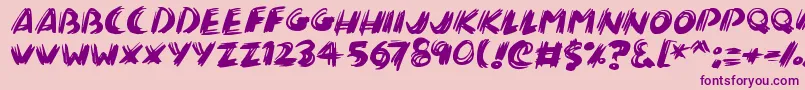 Brushalot Font – Purple Fonts on Pink Background