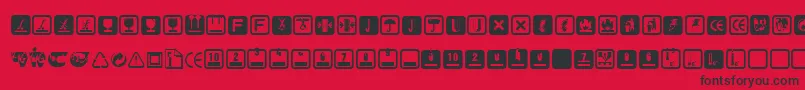 Notice Font – Black Fonts on Red Background