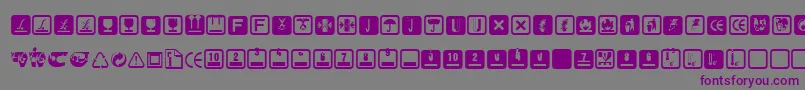 Notice-fontti – violetit fontit harmaalla taustalla