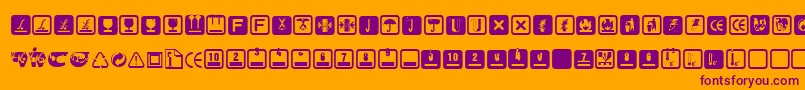 Notice Font – Purple Fonts on Orange Background