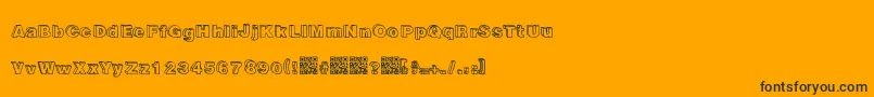 Recreational Font – Black Fonts on Orange Background