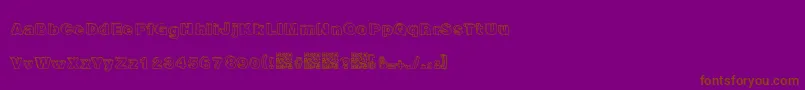 Recreational Font – Brown Fonts on Purple Background