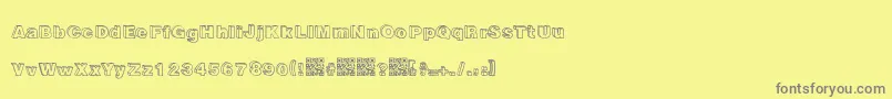 Recreational Font – Gray Fonts on Yellow Background