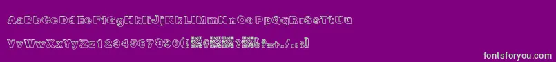 Recreational Font – Green Fonts on Purple Background
