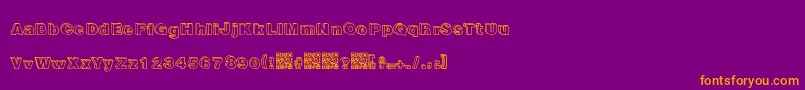 Recreational Font – Orange Fonts on Purple Background