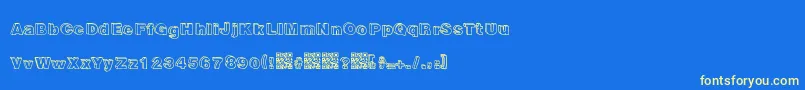 Recreational Font – Yellow Fonts on Blue Background