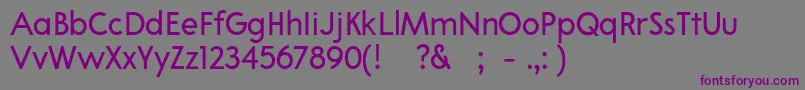 Czcionka 02Apompadourtextsample – fioletowe czcionki na szarym tle