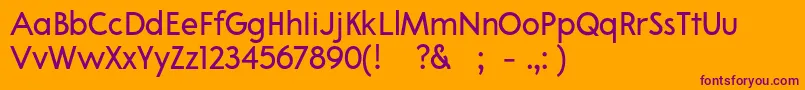 fuente 02Apompadourtextsample – Fuentes Moradas Sobre Fondo Naranja