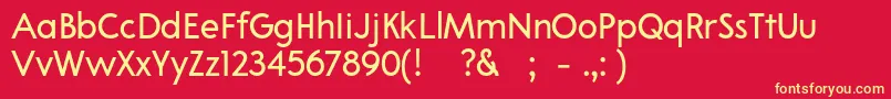 02Apompadourtextsample Font – Yellow Fonts on Red Background