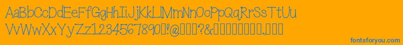 IceCreamSandwich Font – Blue Fonts on Orange Background