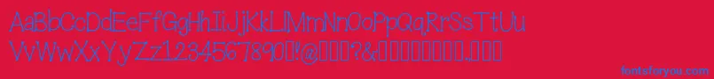 IceCreamSandwich Font – Blue Fonts on Red Background