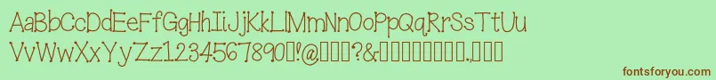 IceCreamSandwich Font – Brown Fonts on Green Background