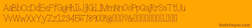 IceCreamSandwich Font – Brown Fonts on Orange Background