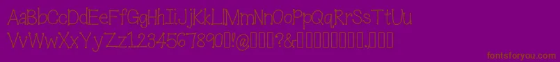 IceCreamSandwich Font – Brown Fonts on Purple Background