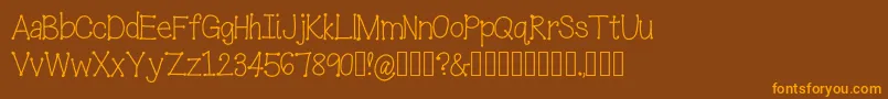 IceCreamSandwich Font – Orange Fonts on Brown Background
