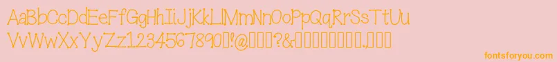 IceCreamSandwich Font – Orange Fonts on Pink Background
