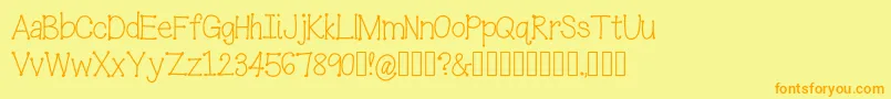 IceCreamSandwich Font – Orange Fonts on Yellow Background