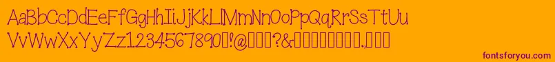 IceCreamSandwich Font – Purple Fonts on Orange Background