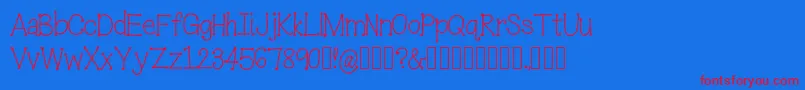 IceCreamSandwich Font – Red Fonts on Blue Background