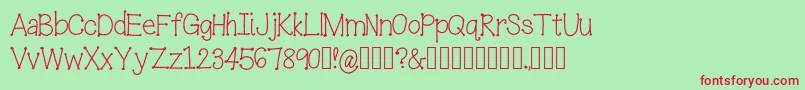 IceCreamSandwich Font – Red Fonts on Green Background