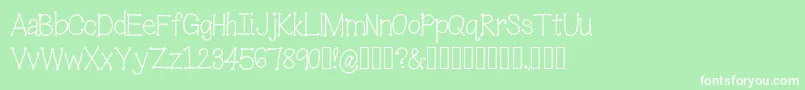 IceCreamSandwich Font – White Fonts on Green Background