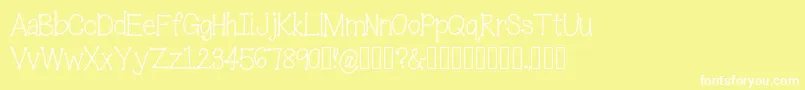 IceCreamSandwich Font – White Fonts on Yellow Background