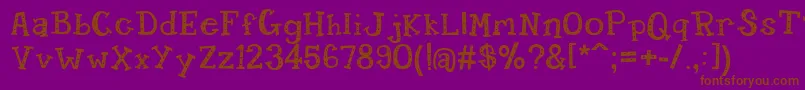 Candyrandy Font – Brown Fonts on Purple Background