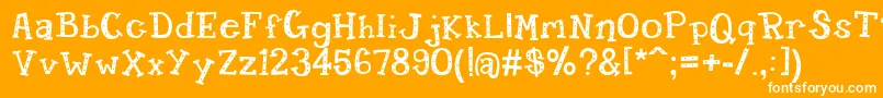 Candyrandy Font – White Fonts on Orange Background