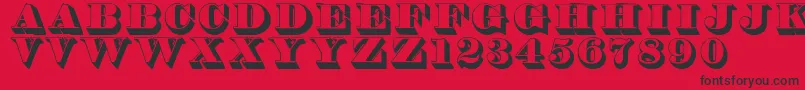 Thorneshaded Font – Black Fonts on Red Background